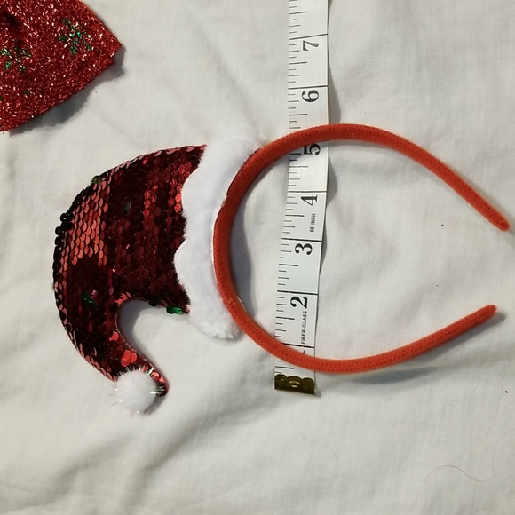 Lot of 3 high quality holiday bling set sequins glitter fabric - Picture 8 of 8